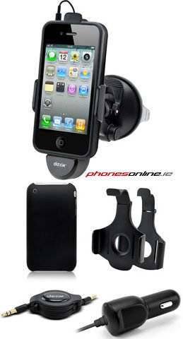 Dexim Audio Car Mount Charging Holder for iPhone 4S, iPhone 4, 3GS