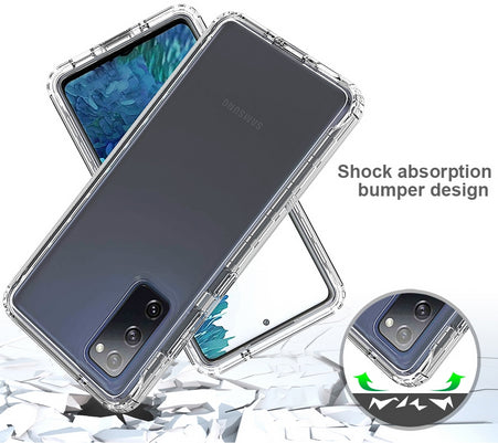 Samsung Galaxy A22 5G Dual Layer Hybrid Shockproof Case - Transparent Clear