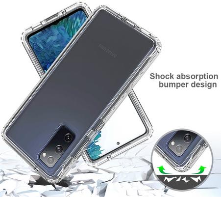 Samsung Galaxy A42 5G Dual Layer Hybrid Shockproof Case - Transparent Clear