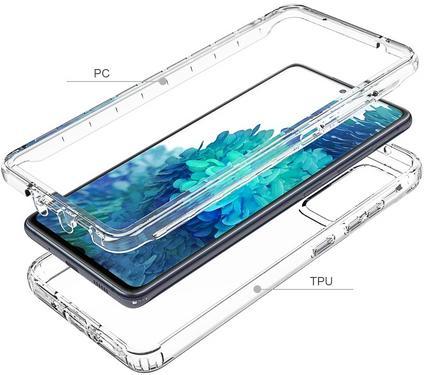Samsung Galaxy A42 5G Dual Layer Hybrid Shockproof Case - Transparent Clear