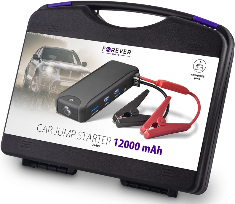 Forever Car Jump Starter / Power Bank 12,000mAh - JS100