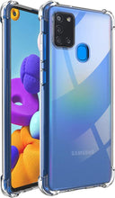 Load image into Gallery viewer, Samsung Galaxy A21s Gel Bumper Shock Proof Cover - Transparent