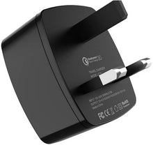 Load image into Gallery viewer, Hoco QC3 Qualcomm 3A 3-Pin Mains Fast Charger