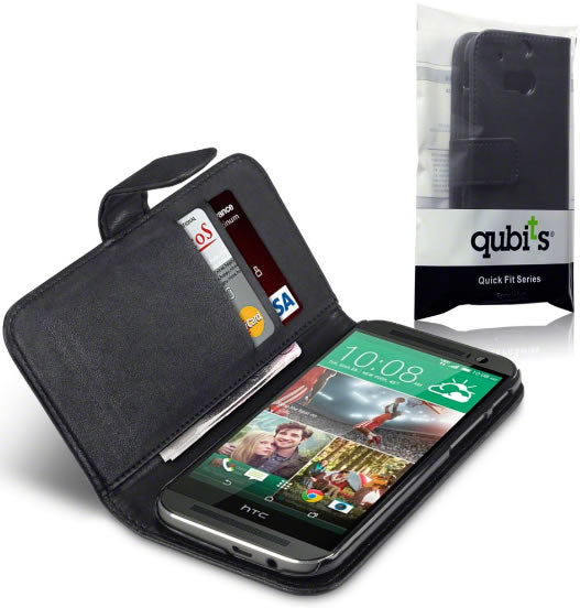 HTC One M8 Wallet Case - Black