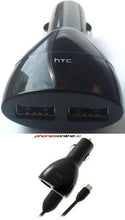 Load image into Gallery viewer, HTC CC C300 MicroUSB Dual Car Charger for Desire, Desire HD, Wildfire
