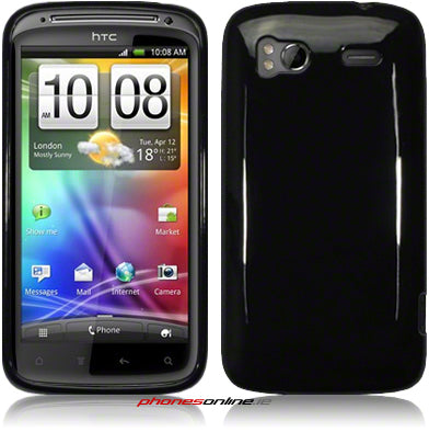 HTC Sensation Gel Solid Black Shell Cover