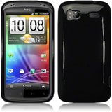 Load image into Gallery viewer, HTC Sensation Gel Solid Black Shell Cover