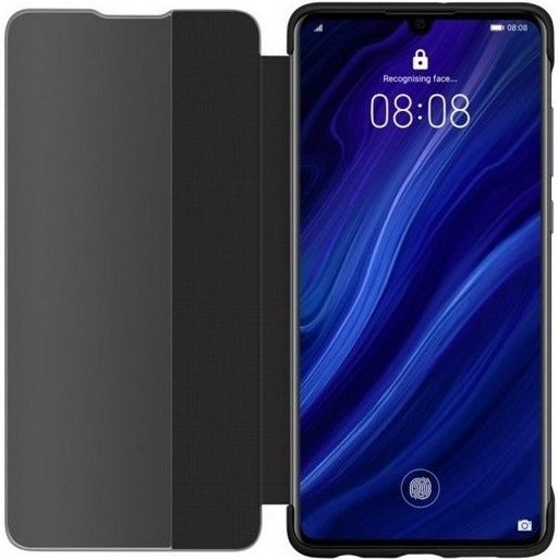 Huawei P30 Official Smart View Flip Wallet Cover - Black