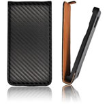 iPhone 4/4S Flip Case - Black Carbon