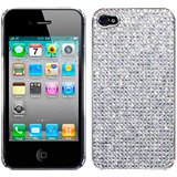 Apple iPhone 4S / 4 Diamante Case Silver