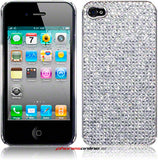 Apple iPhone 4S / 4 Diamante Case Silver