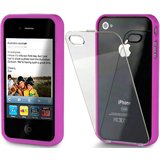 iPhone 4/4S Pink Bumper with Frosted Back Protector