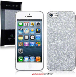 iPhone 5 Silver Glitter Back Cover