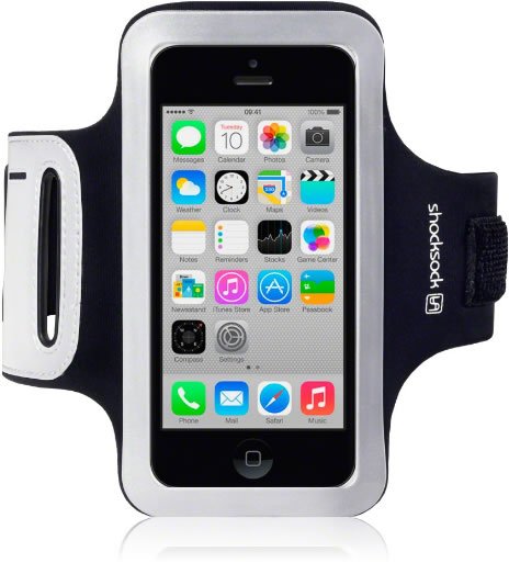 Apple iPhone 5C Reflective Armband Sports Case Black