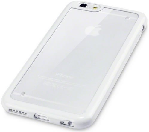Apple iPhone 6 Bumper Case with Clear Back - White