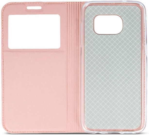 Apple iPhone 8 Clear View Wallet Case - Rose Gold/Pink