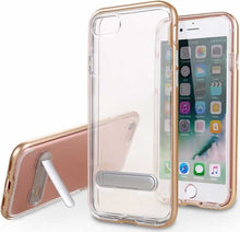 Load image into Gallery viewer, Apple iPhone 7 Gel Case With Stand - Clear/Gold