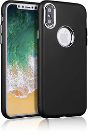 Apple iPhone X TPU Rubberised Case - Black / Silver