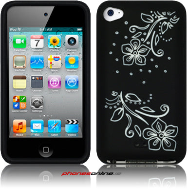 iPod Touch 4 Silicon Skin Black/White