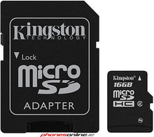 Load image into Gallery viewer, Kingston 16GB MicroSD (microSDHC) Memory Card