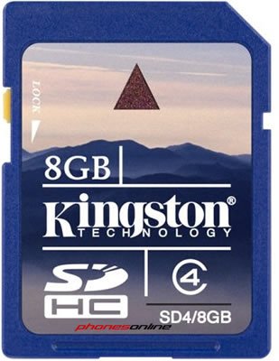 Kingston SDHC Card 8GB Class 4 Memory Card