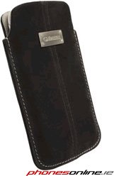 Krusell Luna Black Size L Leather Pouch