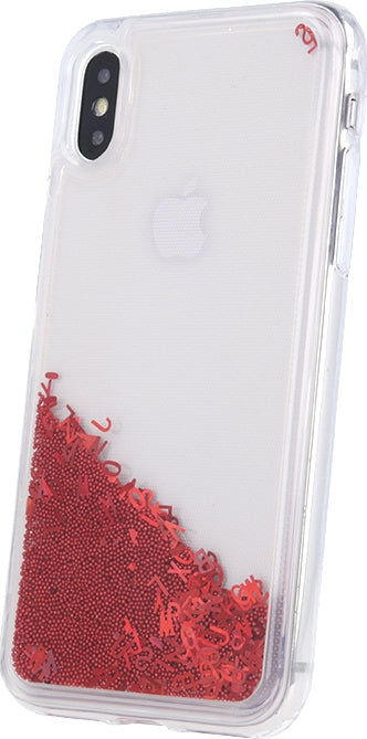 iPhone SE 2 (2020) Liquid Letters Glitter Cover - Red