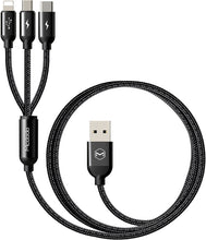 Load image into Gallery viewer, 3-in-1 Lightning, Micro-USB, Type-C to USB Charging / Data Cable