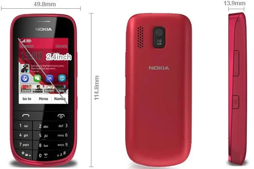 Nokia Asha 203 Pre-Owned Unlocked Red