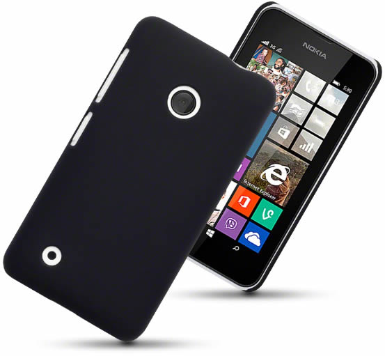 Nokia Lumia 530 Hybrid Armour Hard Case - Black