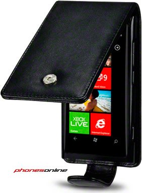 Nokia Lumia 800 Flip Case Black