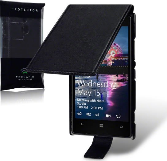 Nokia Lumia 925 Flip Case Black
