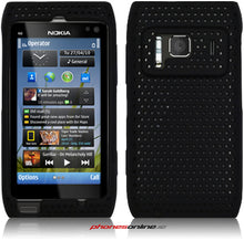 Load image into Gallery viewer, Nokia N8 Silicon Protective Skin Mesh Black