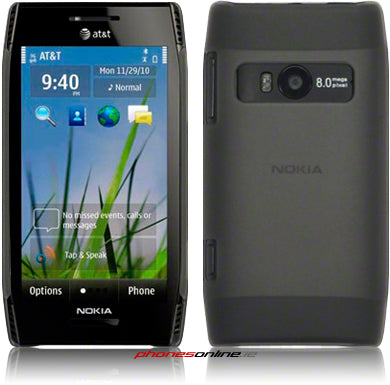 Nokia X7-00 Frosted Gel Cover Black