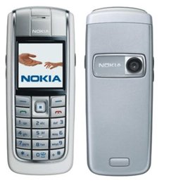Nokia 6020  White & Silver Original Cover