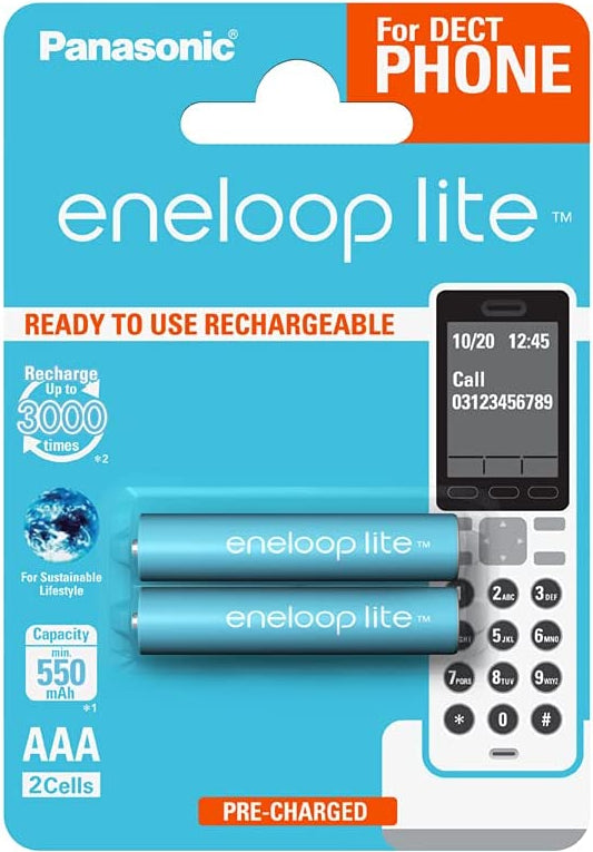 Panasonic Eneloop Lite R03/AAA 550mAh Rechargeable Battery 2 pcs