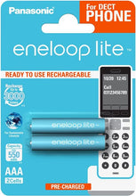 Load image into Gallery viewer, Panasonic Eneloop Lite R03/AAA 550mAh Rechargeable Battery 2 pcs