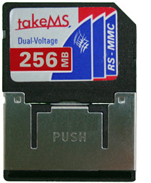 256MB Dual Voltage RS-MMC Reduced Size Memory Card