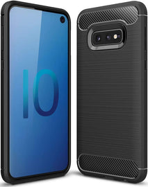 Samsung Galaxy S10 Plus Carbon Fibre Gel Cover - Black