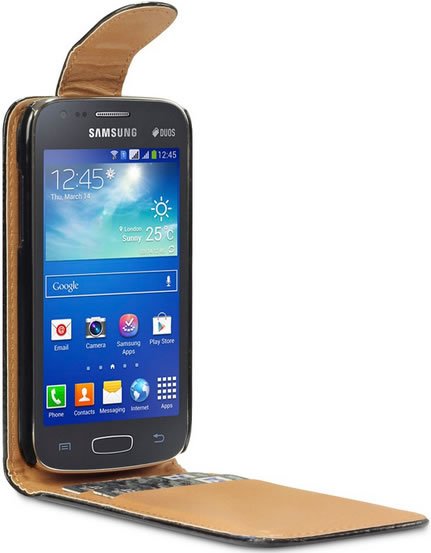 Samsung Galaxy Ace 3 Flip Case Black