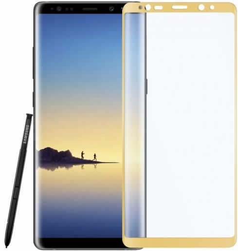 Samsung Galaxy Note 8 Tempered Glass - Gold