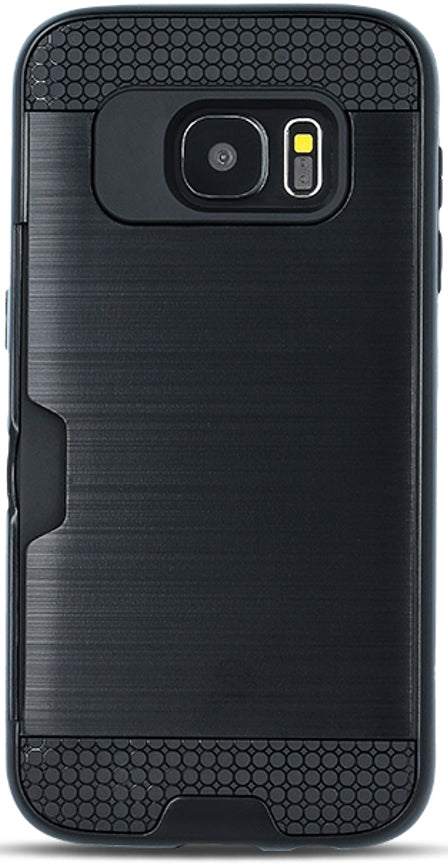 Samsung Galaxy S10 Rugged Case with Card Holder - Black