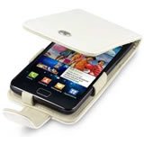 Load image into Gallery viewer, Samsung Galaxy S2 i9100 Leather Flip Case - White