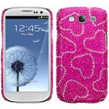Load image into Gallery viewer, Samsung Galaxy S3 Diamante Case Pink Hearts