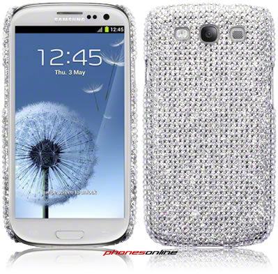 Samsung Galaxy S3 Diamante Case Silver