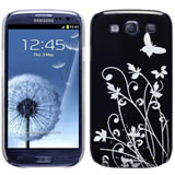 Load image into Gallery viewer, Samsung Galaxy S3 Butterfly Shell Case Black/Silver