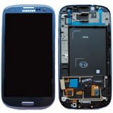 Samsung Galaxy S3 Front Housing Display Blue