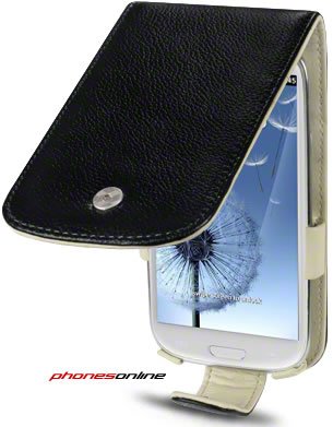 Samsung Galaxy S3 Leather Flip Case Black
