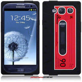 Samsung Galaxy S3 Cassette Design Silicone Case Black