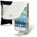 Load image into Gallery viewer, Samsung Galaxy S4 i9500 Leather Flip Case White